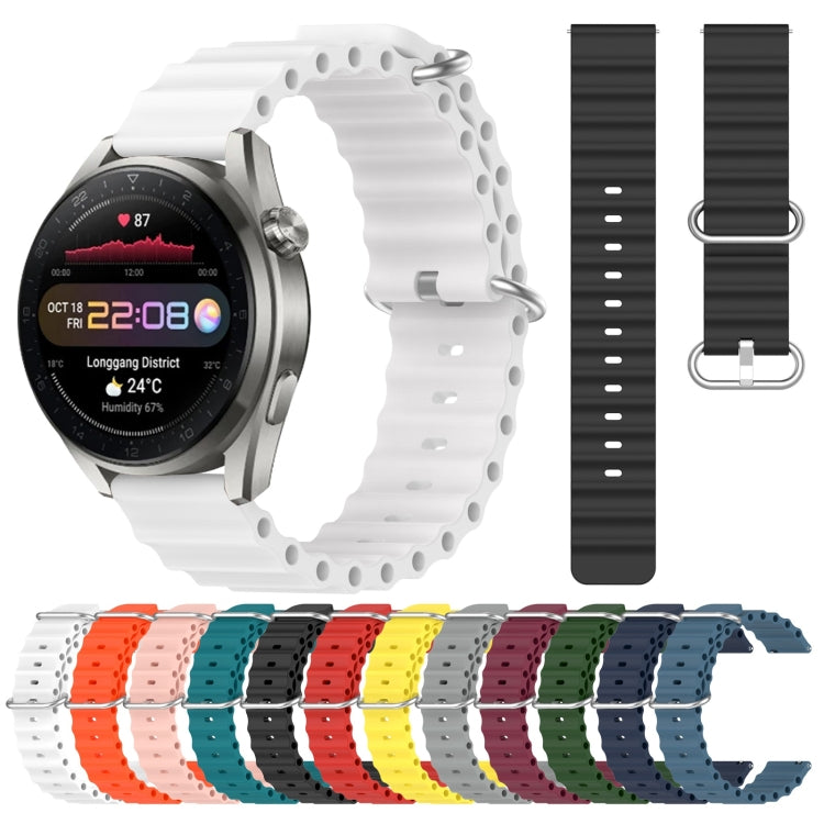 For Huawei Watch 3 Pro New 22mm Ocean Style Silicone Solid Color Watch Band