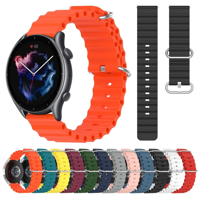 For Amazfit GTR 3 22mm Ocean Style Silicone Solid Color Watch Band