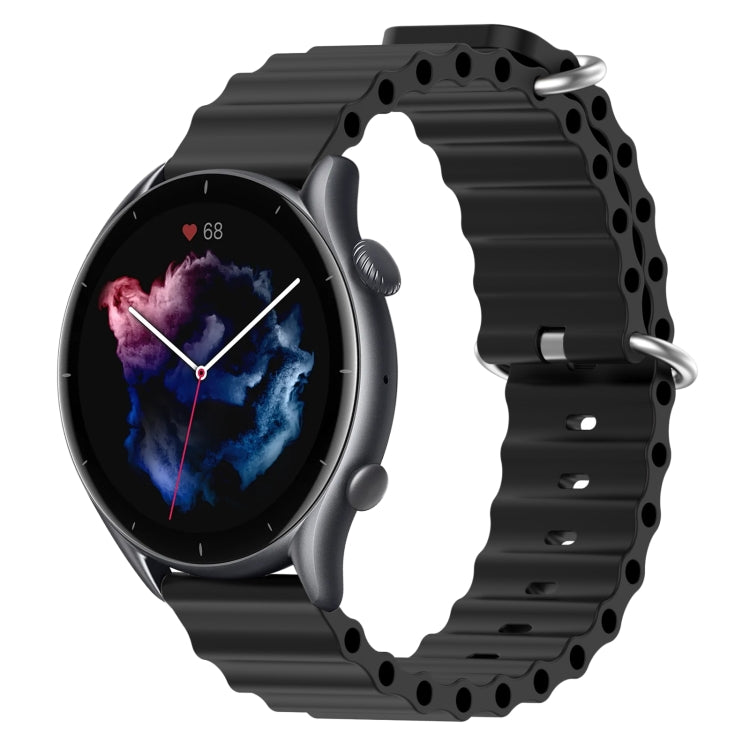 For Amazfit GTR 3 Pro 22mm Ocean Style Silicone Solid Color Watch Band