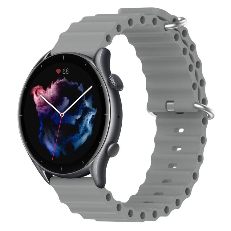 For Amazfit GTR 3 Pro 22mm Ocean Style Silicone Solid Color Watch Band