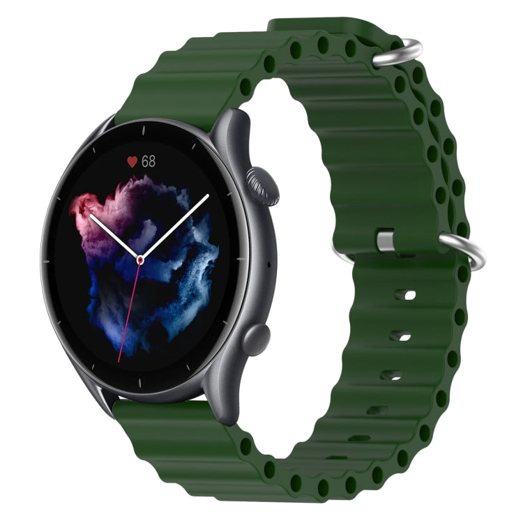 For Amazfit GTR 3 Pro 22mm Ocean Style Silicone Solid Color Watch Band