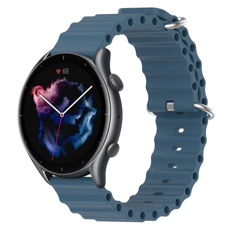For Amazfit GTR 3 Pro 22mm Ocean Style Silicone Solid Color Watch Band