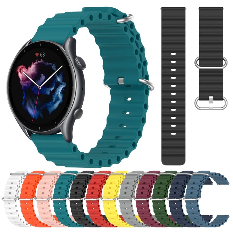 For Amazfit GTR 3 Pro 22mm Ocean Style Silicone Solid Color Watch Band