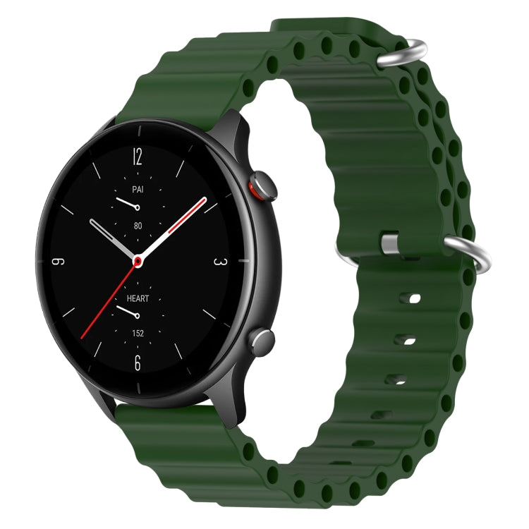 For Amazfit GTR 2e 22mm Ocean Style Silicone Solid Color Watch Band
