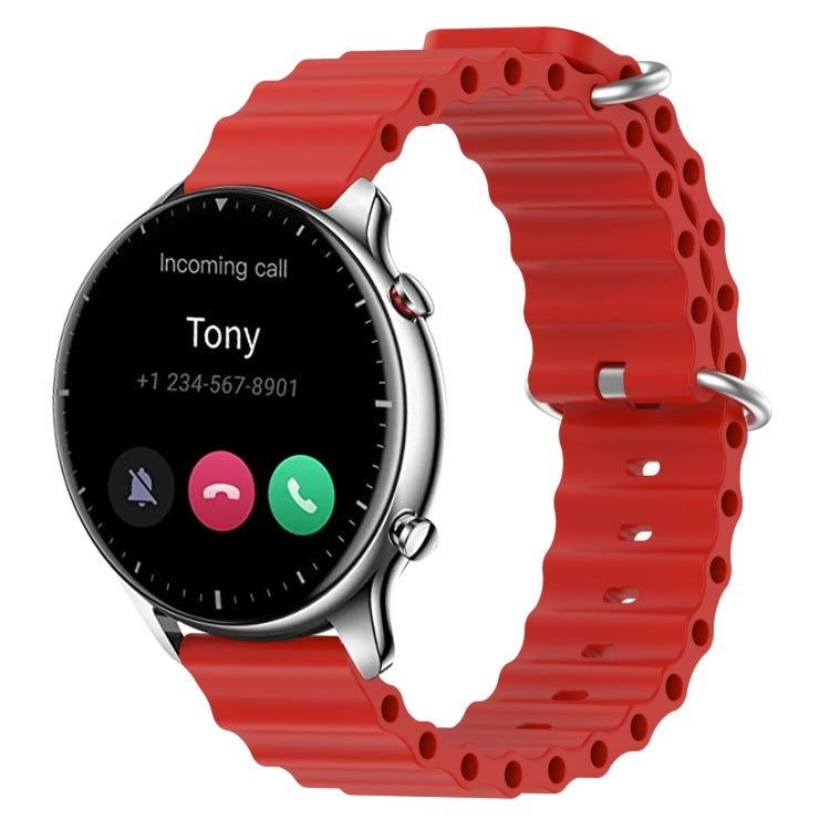 For Amazfit GTR 2 22mm Ocean Style Silicone Solid Color Watch Band