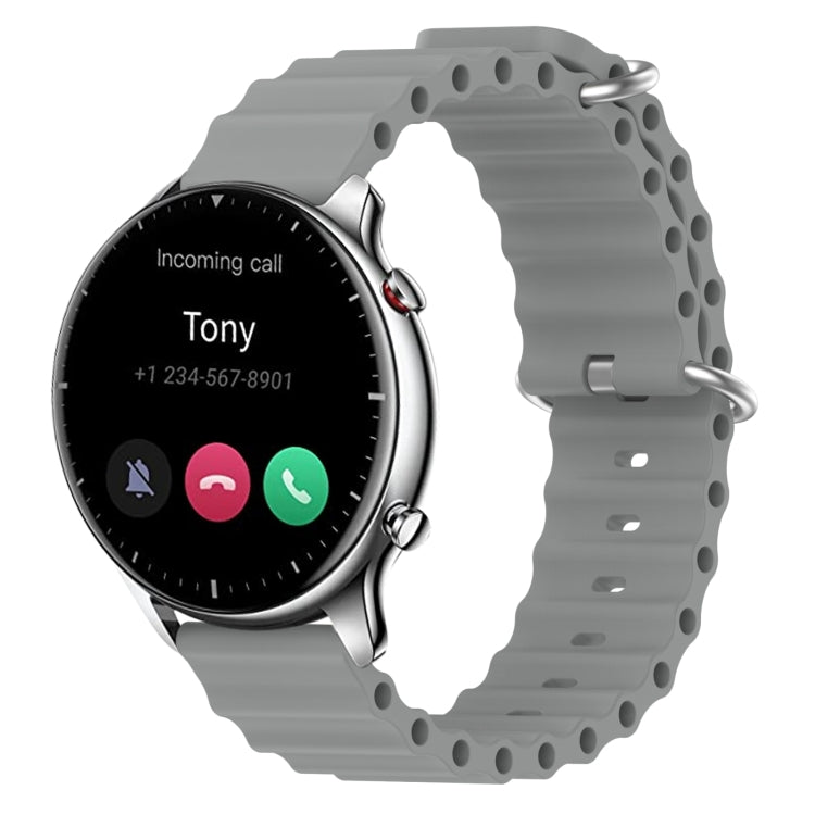 For Amazfit GTR 2 22mm Ocean Style Silicone Solid Color Watch Band