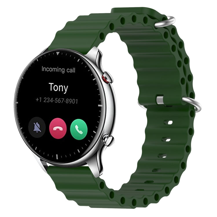 For Amazfit GTR 2 22mm Ocean Style Silicone Solid Color Watch Band