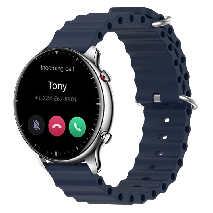For Amazfit GTR 2 22mm Ocean Style Silicone Solid Color Watch Band