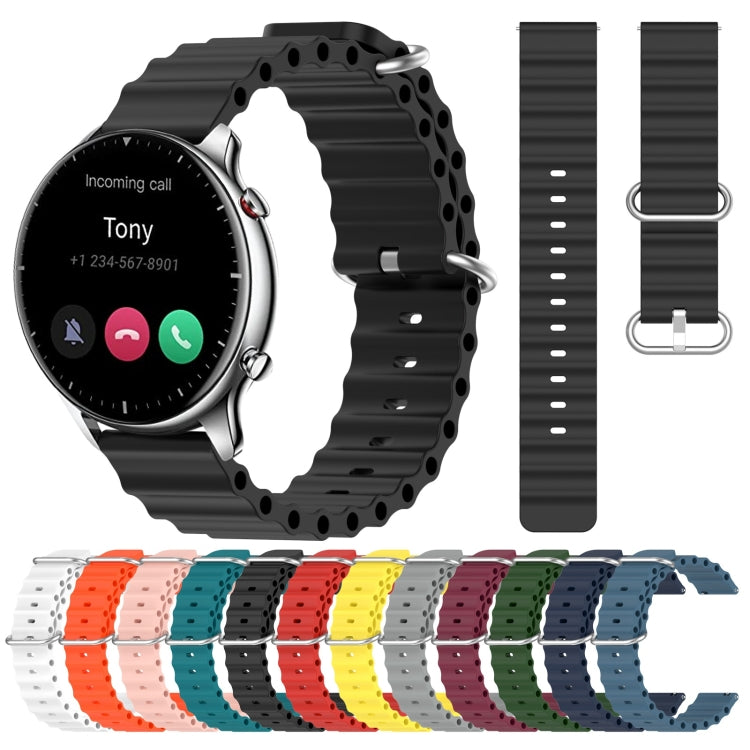For Amazfit GTR 2 22mm Ocean Style Silicone Solid Color Watch Band