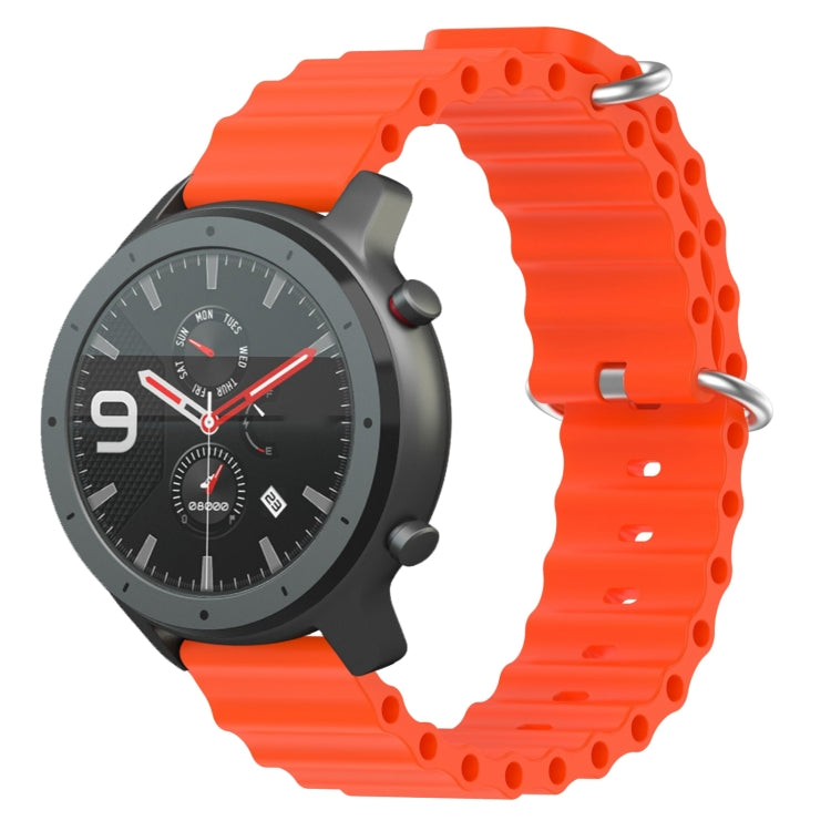 For Amazfit GTR 47mm 22mm Ocean Style Silicone Solid Color Watch Band