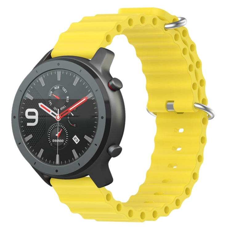 For Amazfit GTR 47mm 22mm Ocean Style Silicone Solid Color Watch Band