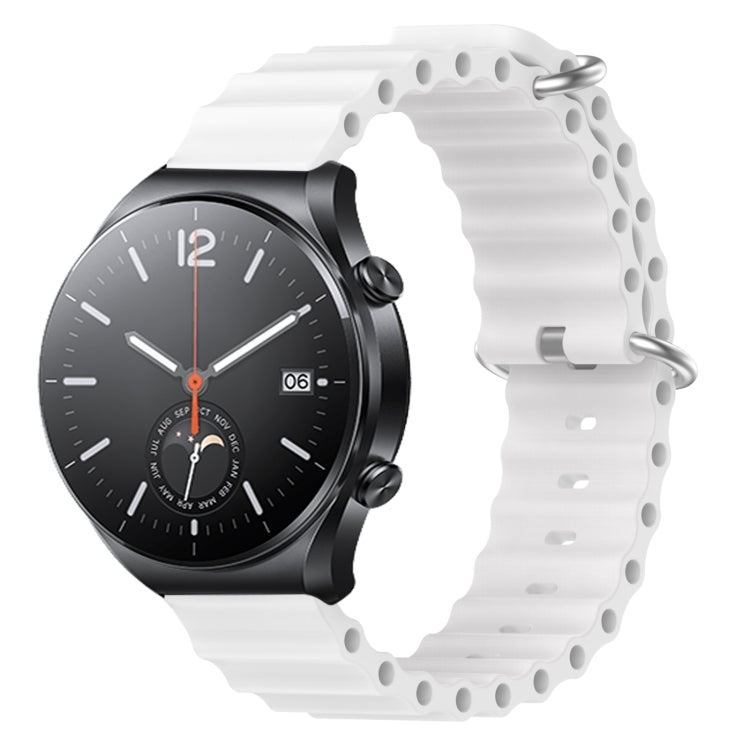 For Xiaomi MI Watch S1 22mm Ocean Style Silicone Solid Color Watch Band