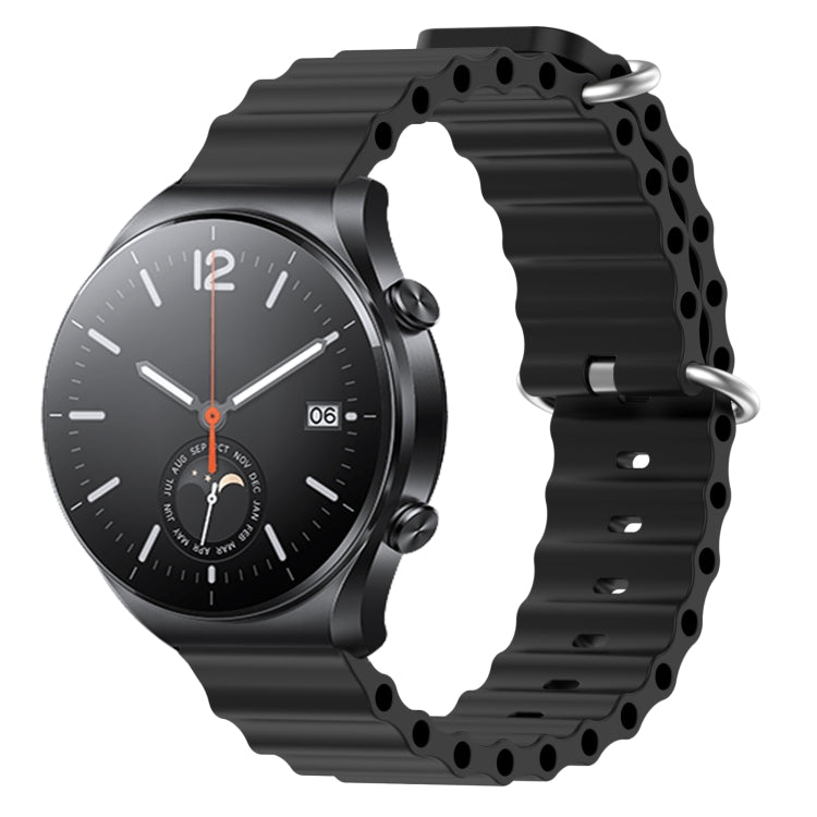 For Xiaomi MI Watch S1 22mm Ocean Style Silicone Solid Color Watch Band