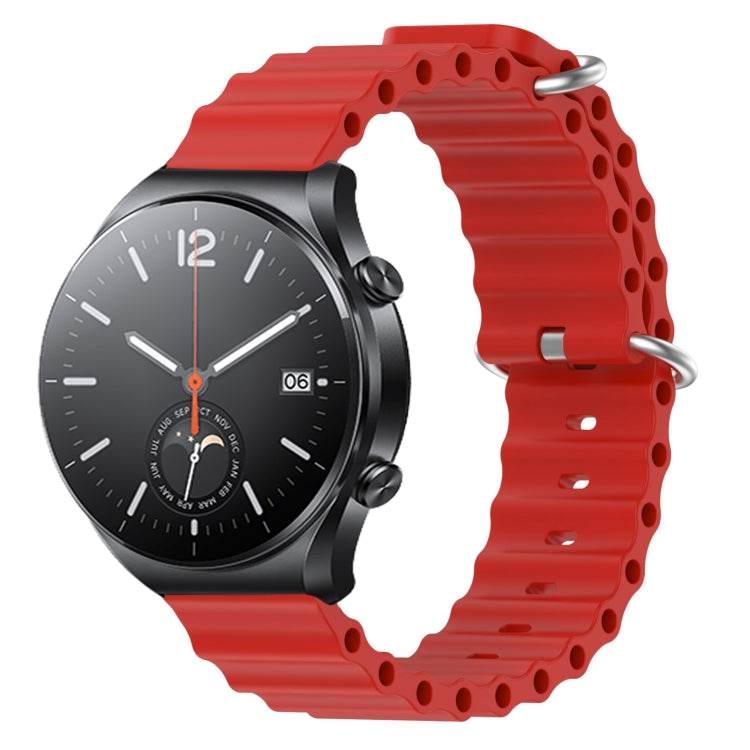 For Xiaomi MI Watch S1 22mm Ocean Style Silicone Solid Color Watch Band