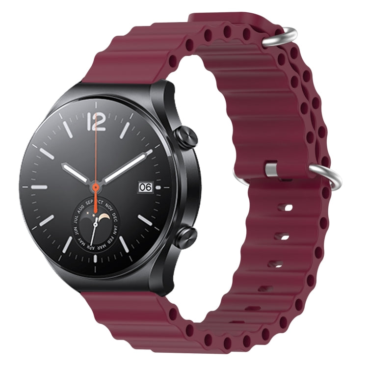 For Xiaomi MI Watch S1 22mm Ocean Style Silicone Solid Color Watch Band