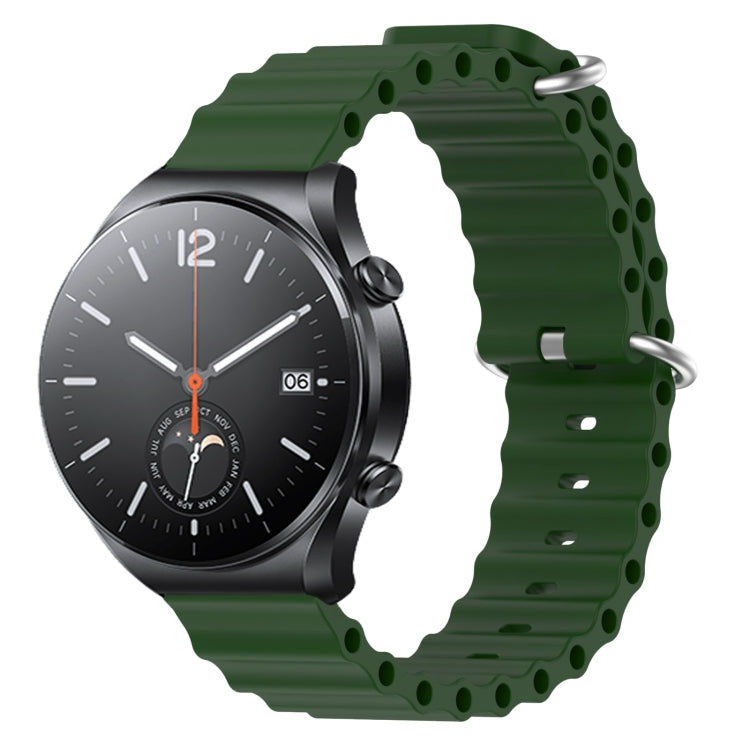 For Xiaomi MI Watch S1 22mm Ocean Style Silicone Solid Color Watch Band
