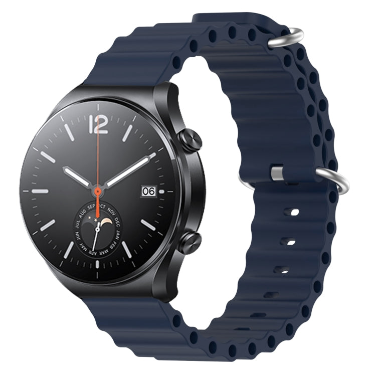 For Xiaomi MI Watch S1 22mm Ocean Style Silicone Solid Color Watch Band
