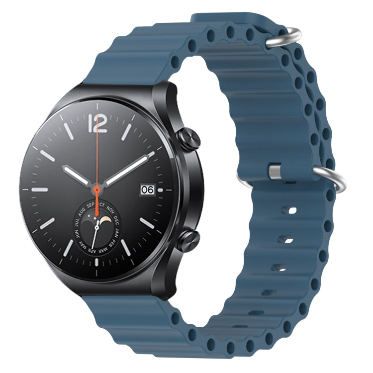 For Xiaomi MI Watch S1 22mm Ocean Style Silicone Solid Color Watch Band