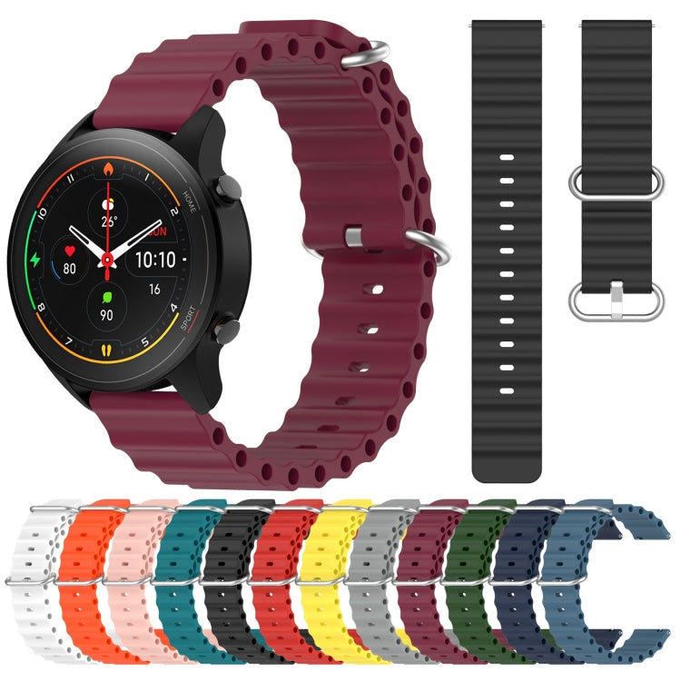 For Xiaomi MI Watch S1 Pro 22mm Ocean Style Silicone Solid Color Watch Band