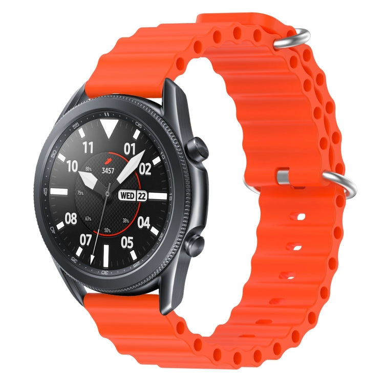 For Samsung Galaxy Watch3 45mm 22mm Ocean Style Silicone Solid Color Watch Band