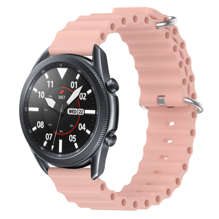 For Samsung Galaxy Watch3 45mm 22mm Ocean Style Silicone Solid Color Watch Band
