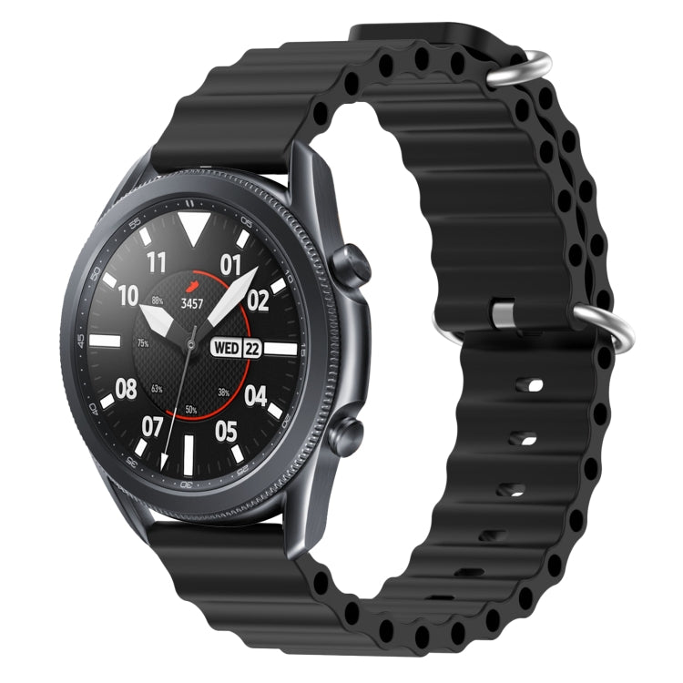 For Samsung Galaxy Watch3 45mm 22mm Ocean Style Silicone Solid Color Watch Band