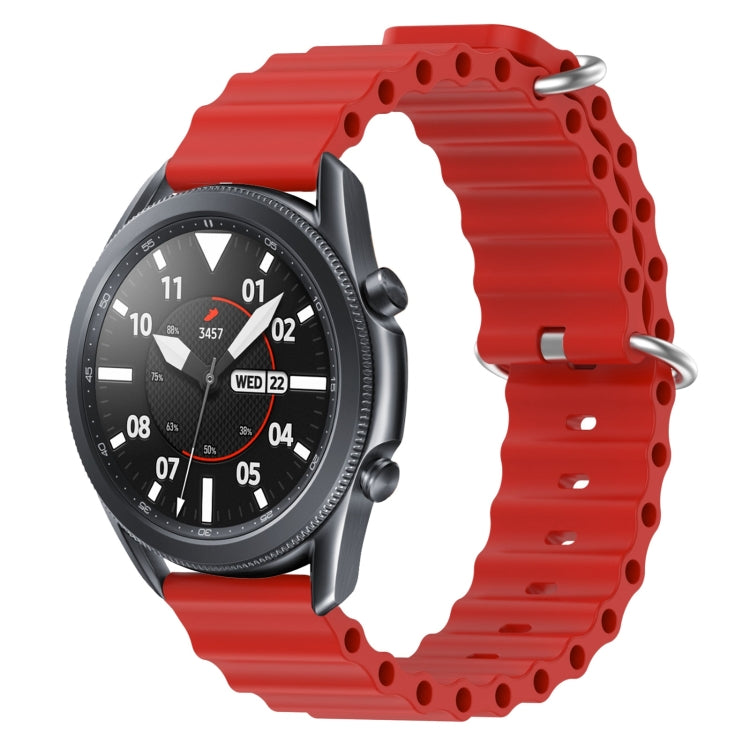 For Samsung Galaxy Watch3 45mm 22mm Ocean Style Silicone Solid Color Watch Band