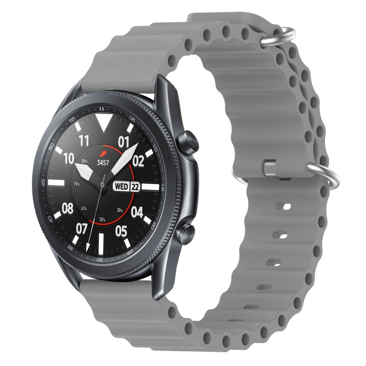 For Samsung Galaxy Watch3 45mm 22mm Ocean Style Silicone Solid Color Watch Band