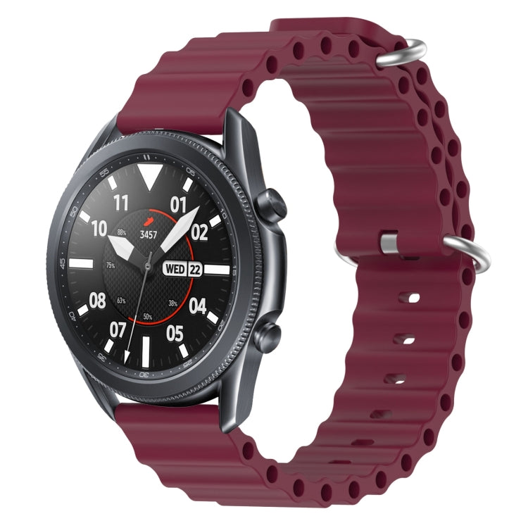 For Samsung Galaxy Watch3 45mm 22mm Ocean Style Silicone Solid Color Watch Band