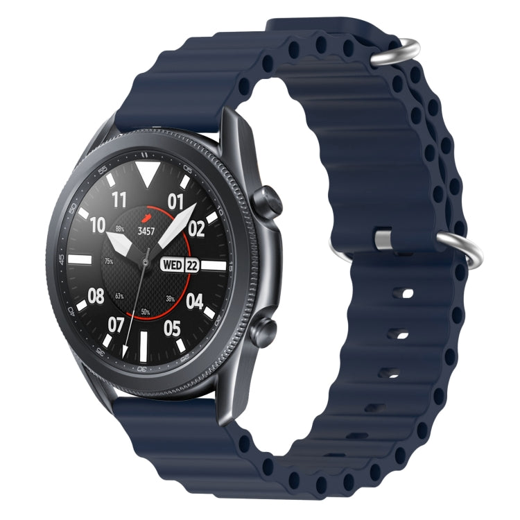 For Samsung Galaxy Watch3 45mm 22mm Ocean Style Silicone Solid Color Watch Band