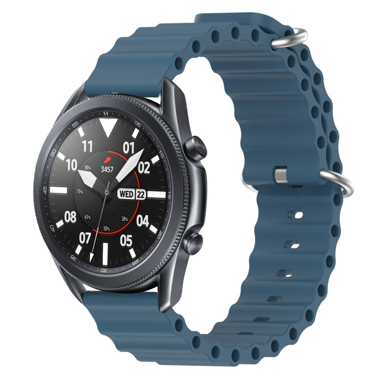 For Samsung Galaxy Watch3 45mm 22mm Ocean Style Silicone Solid Color Watch Band