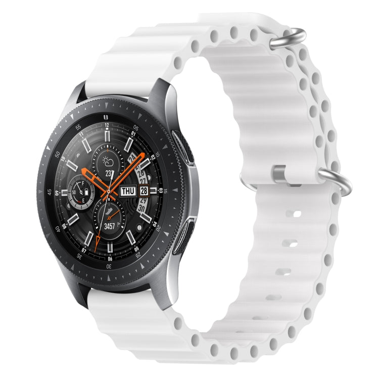 For Samsung Galaxy Watch 46mm 22mm Ocean Style Silicone Solid Color Watch Band