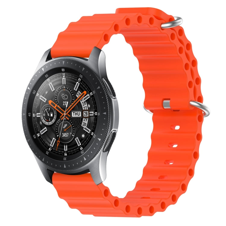 For Samsung Galaxy Watch 46mm 22mm Ocean Style Silicone Solid Color Watch Band