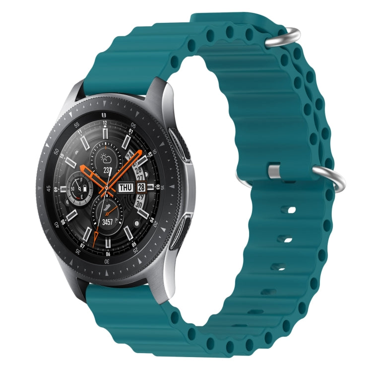 For Samsung Galaxy Watch 46mm 22mm Ocean Style Silicone Solid Color Watch Band