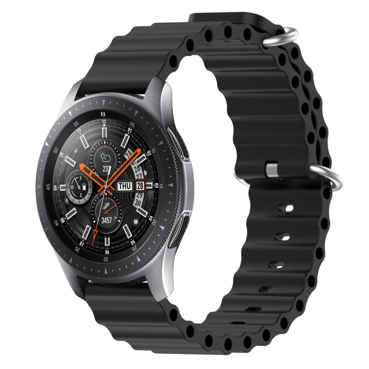 For Samsung Galaxy Watch 46mm 22mm Ocean Style Silicone Solid Color Watch Band