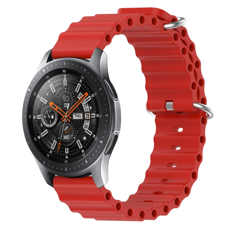 For Samsung Galaxy Watch 46mm 22mm Ocean Style Silicone Solid Color Watch Band