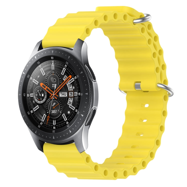 For Samsung Galaxy Watch 46mm 22mm Ocean Style Silicone Solid Color Watch Band