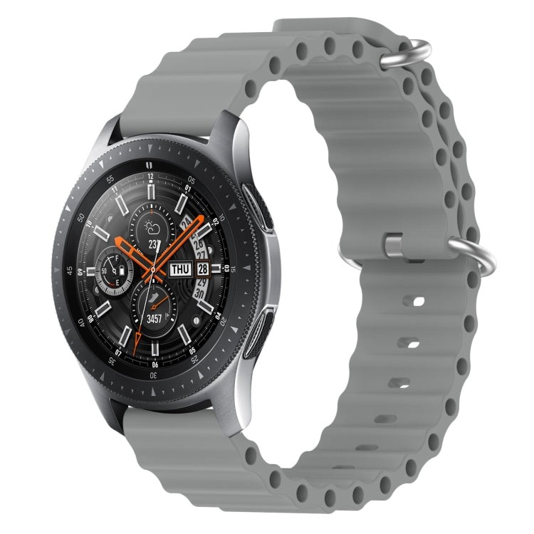 For Samsung Galaxy Watch 46mm 22mm Ocean Style Silicone Solid Color Watch Band