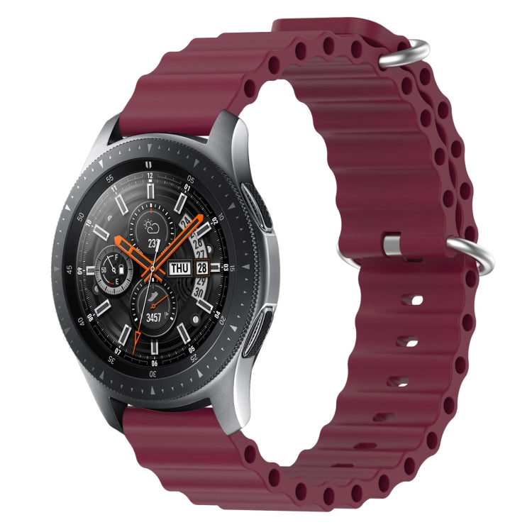 For Samsung Galaxy Watch 46mm 22mm Ocean Style Silicone Solid Color Watch Band