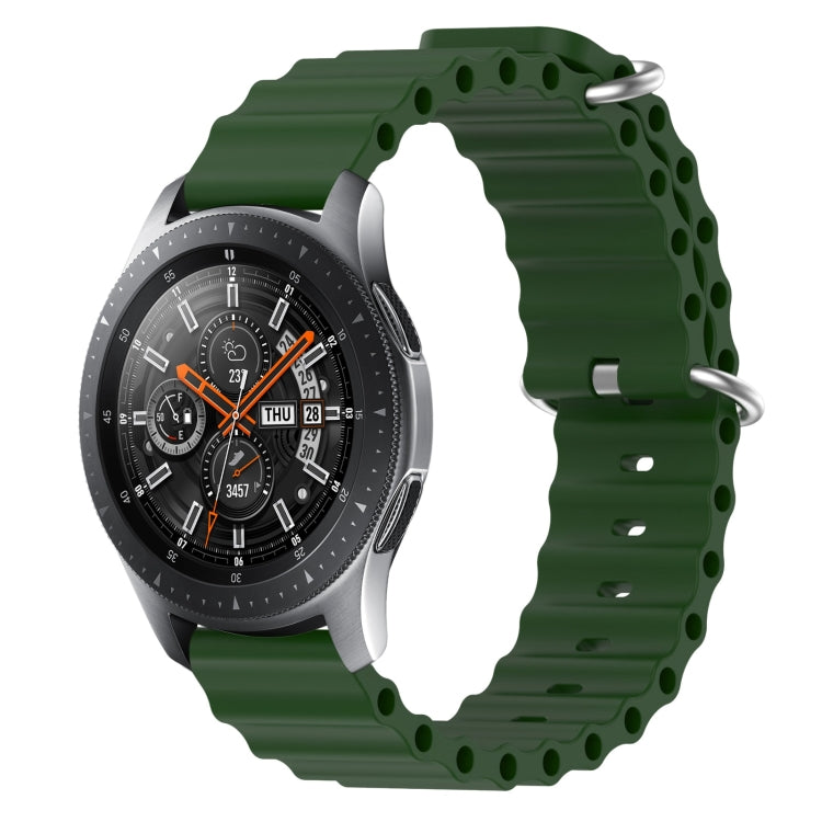 For Samsung Galaxy Watch 46mm 22mm Ocean Style Silicone Solid Color Watch Band