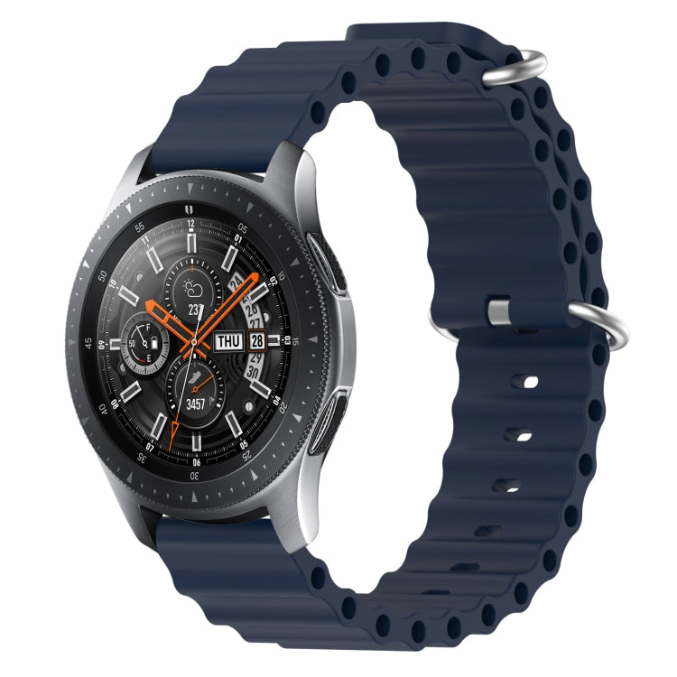 For Samsung Galaxy Watch 46mm 22mm Ocean Style Silicone Solid Color Watch Band