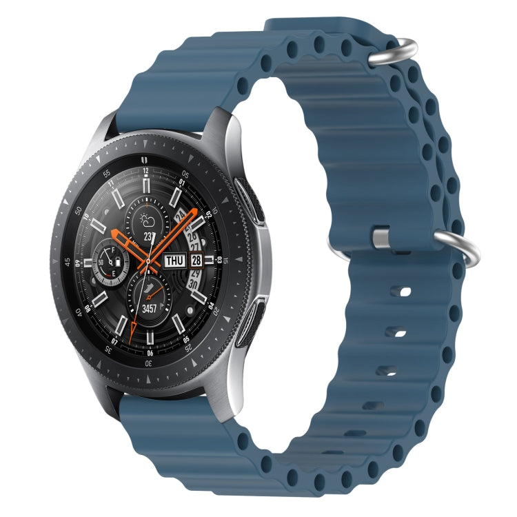 For Samsung Galaxy Watch 46mm 22mm Ocean Style Silicone Solid Color Watch Band