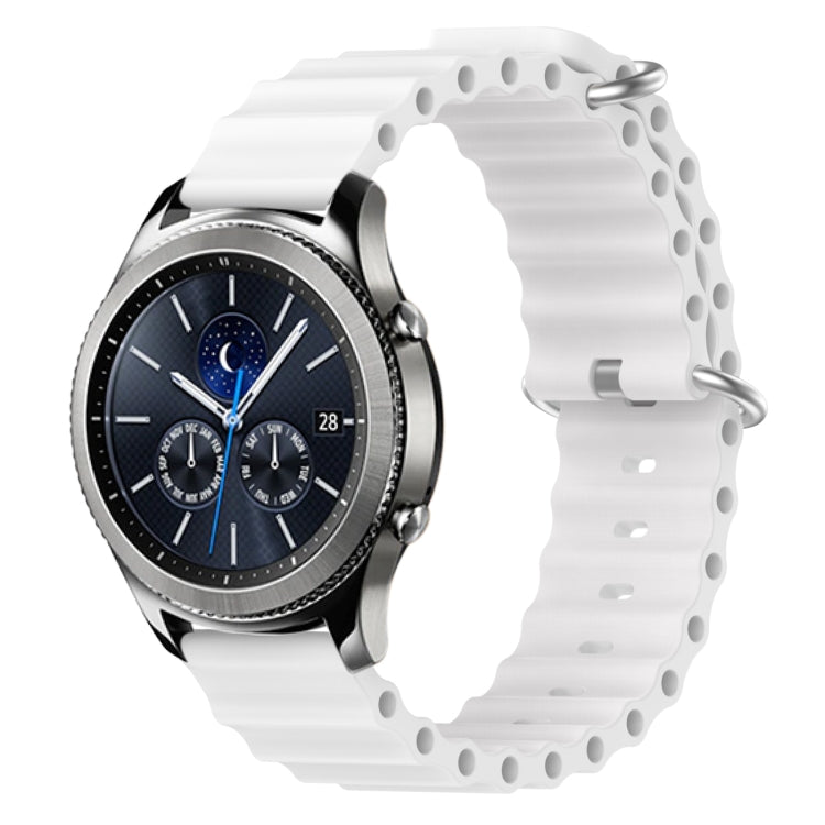 For Samsung Gear S3 Classic 22mm Ocean Style Silicone Solid Color Watch Band