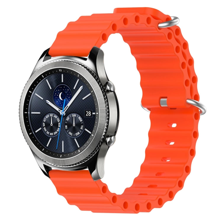 For Samsung Gear S3 Classic 22mm Ocean Style Silicone Solid Color Watch Band