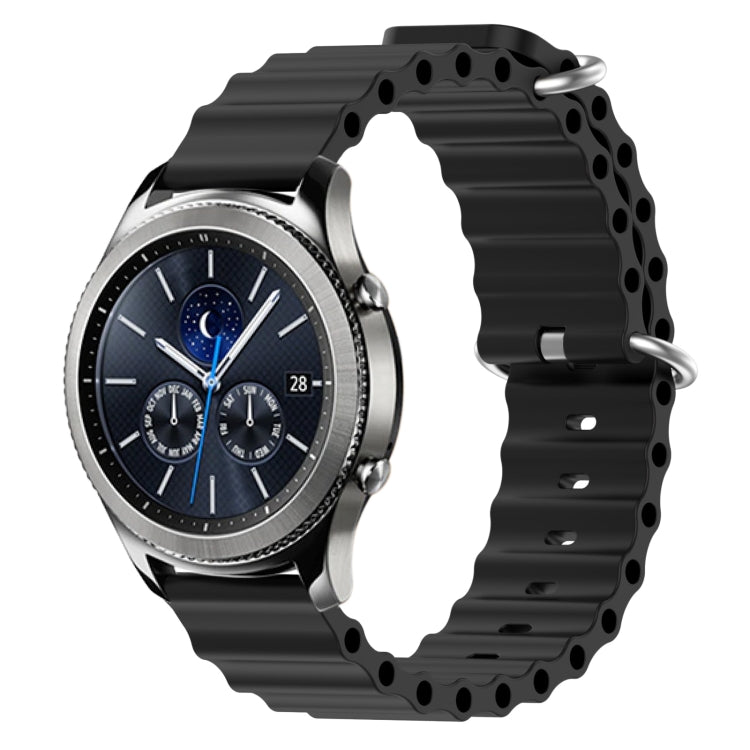 For Samsung Gear S3 Classic 22mm Ocean Style Silicone Solid Color Watch Band