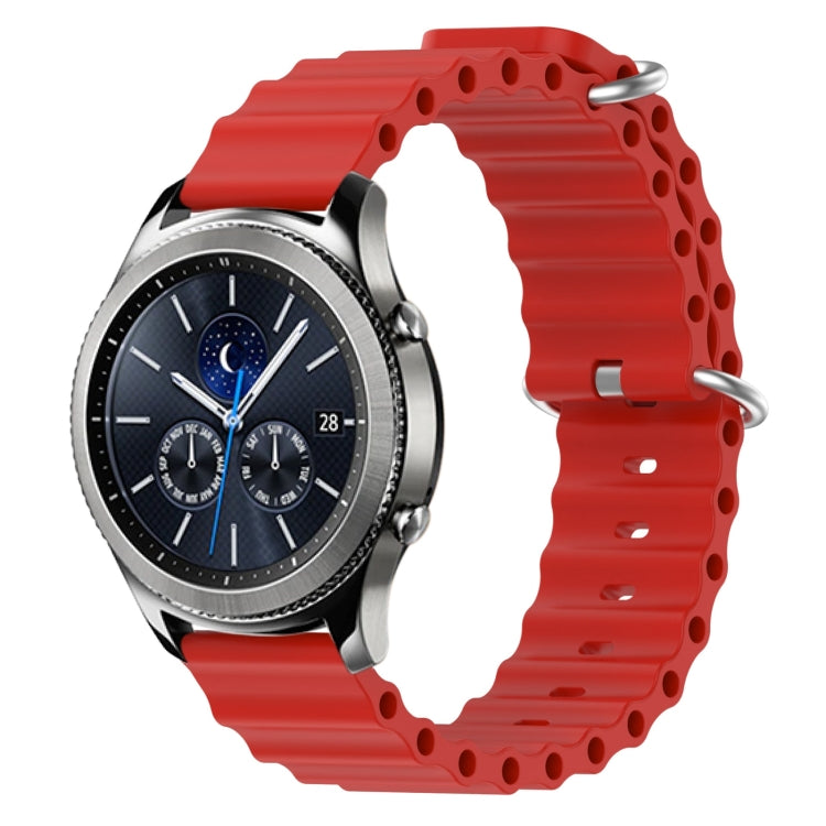 For Samsung Gear S3 Classic 22mm Ocean Style Silicone Solid Color Watch Band