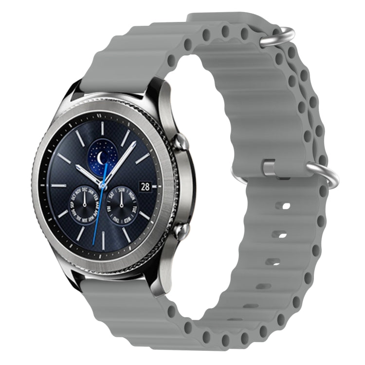 For Samsung Gear S3 Classic 22mm Ocean Style Silicone Solid Color Watch Band