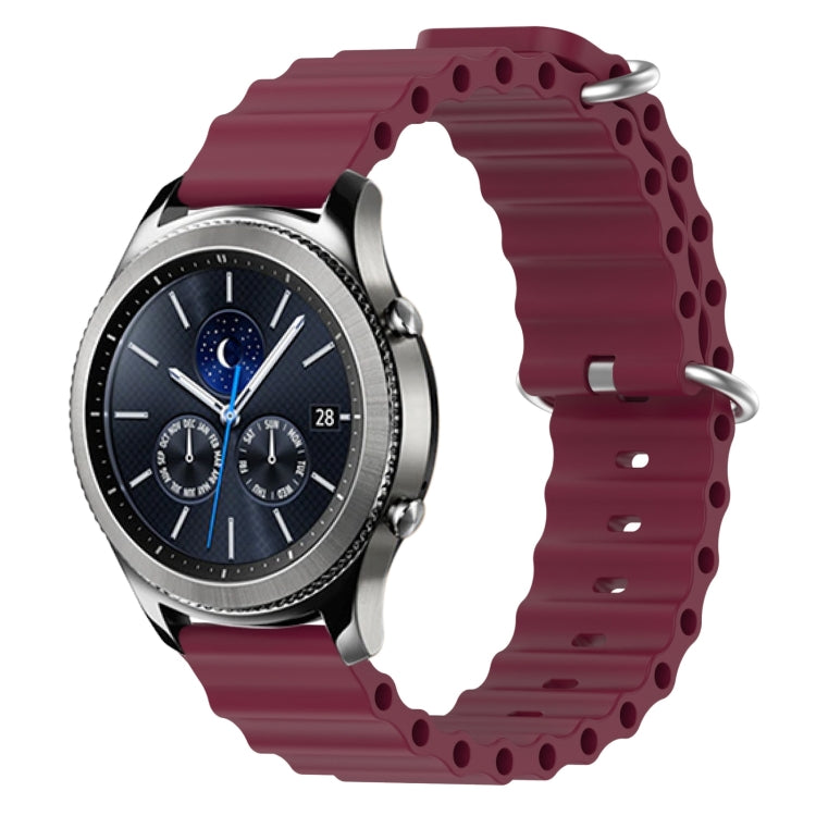 For Samsung Gear S3 Classic 22mm Ocean Style Silicone Solid Color Watch Band