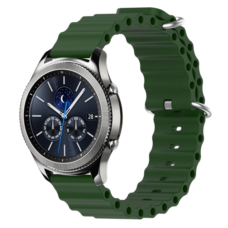 For Samsung Gear S3 Classic 22mm Ocean Style Silicone Solid Color Watch Band