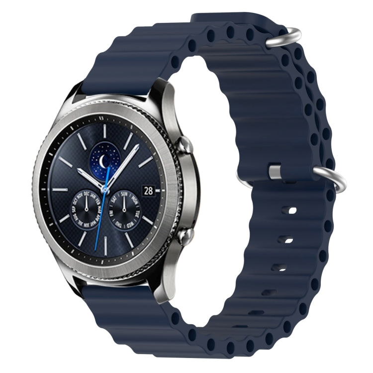 For Samsung Gear S3 Classic 22mm Ocean Style Silicone Solid Color Watch Band